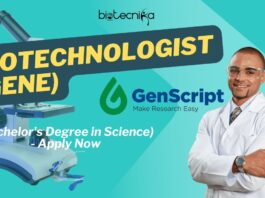 GenScript - Biotechnologist (Gene) (Bachelor's Degree in Science) - Apply Now