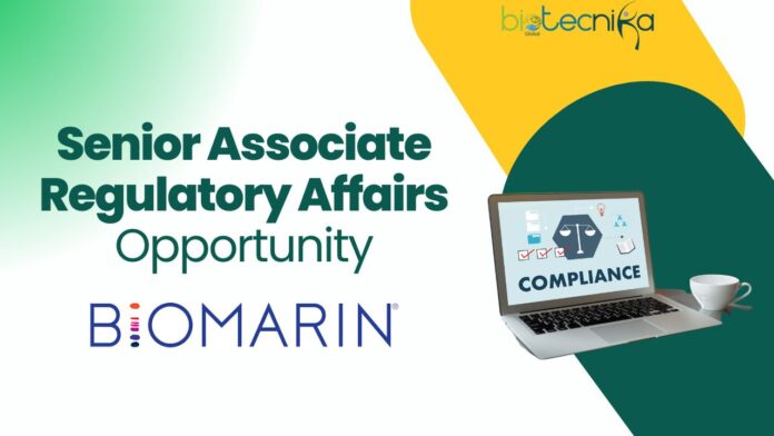Senior Associate Regulatory Affairs Opportunity