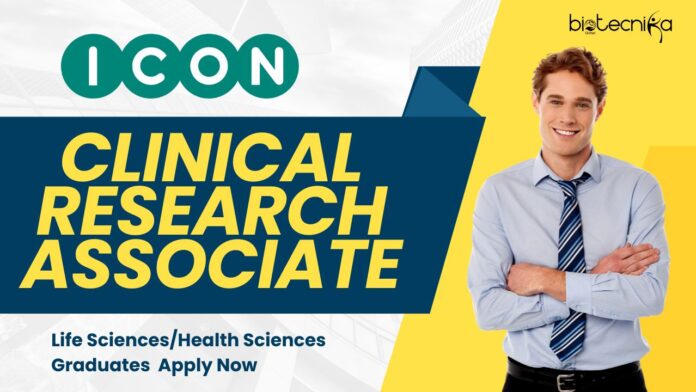 ICON Clinical Research Associate - Life SciencesHealth Sciences Graduates  Apply Now