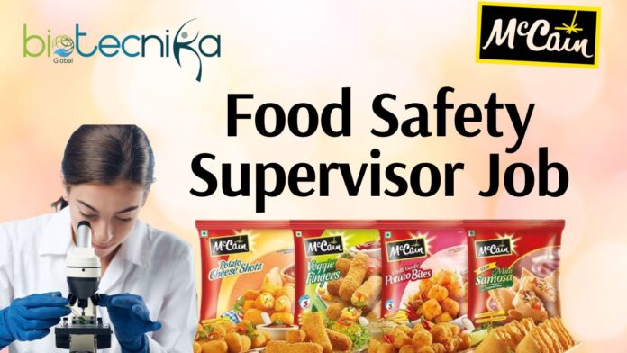 McCain Food Safety Supervisor Job