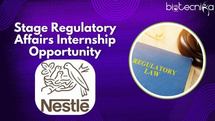 Stage Regulatory Affairs Internship Opportunity