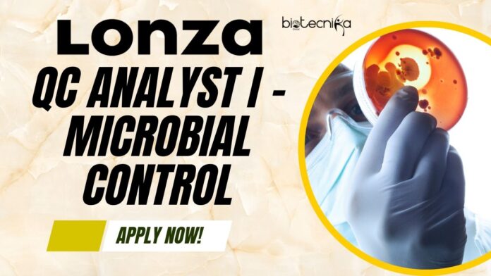 QC Analyst I - Microbial Control at Lonza, Apply now!  (1)