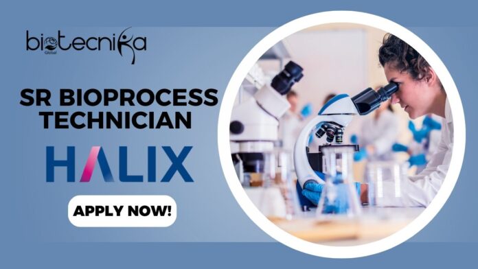 Sr Bioprocess Technician Job at HALIX | Biotech Career in Leiden