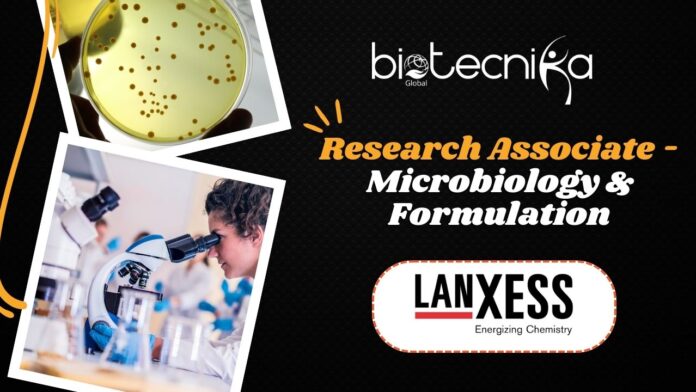 Research Associate - Microbiology & Formulation at LANXESS