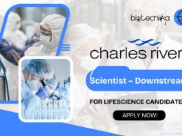 Scientist Job at Charles River for Lifescience candidates - Apply!