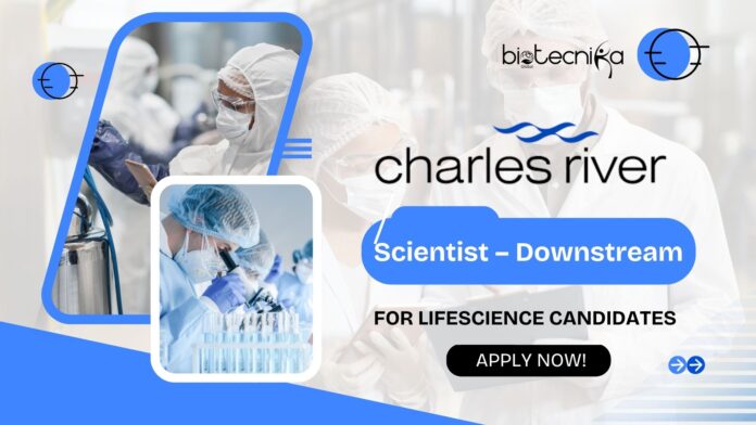 Scientist Job at Charles River for Lifescience candidates - Apply!