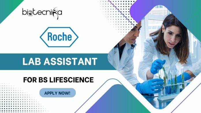 Roche Lab Assistant Job for BS Lifescience candidates - Apply!