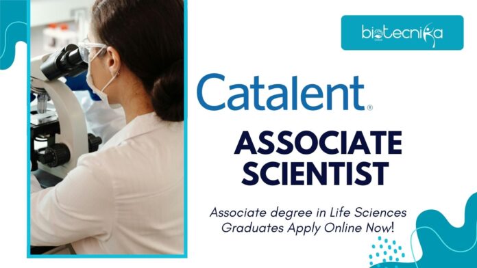Catalent Associate Scientist Job | Associate degree in Life Sciences Graduates Apply Online Now!