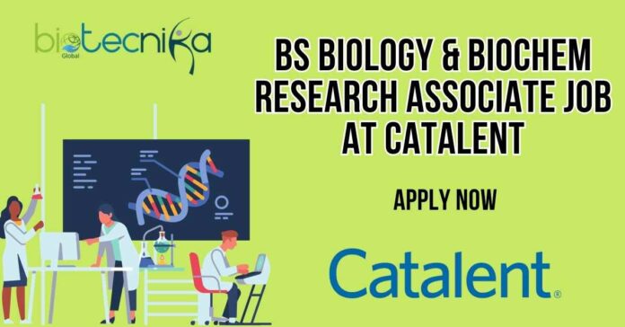 Catalent Hiring Research Associate