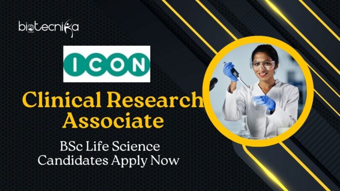 ICON Strategic Solutions Hiring Clinical Research Associate Job | BSc Life Science Candidates Apply Now