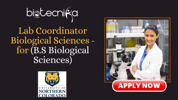Lab Coordinator Biological Sciences
