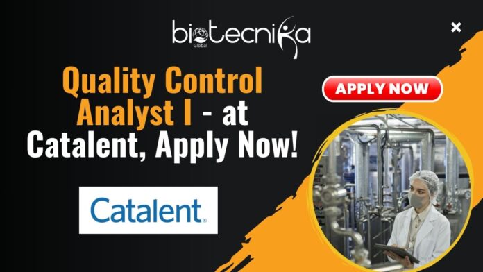 Life Science QC Job at Catalent