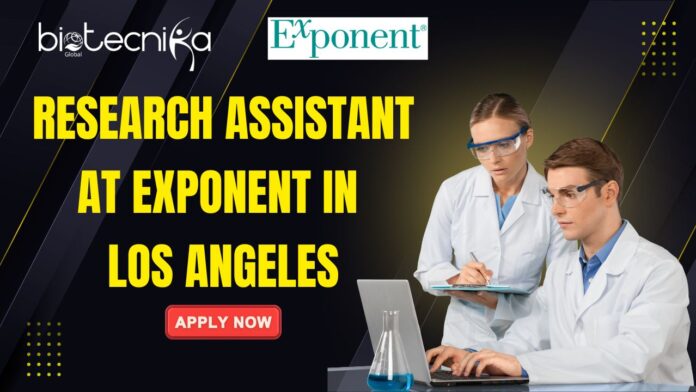 Research Assistant at Exponent in Los Angeles Apply Now