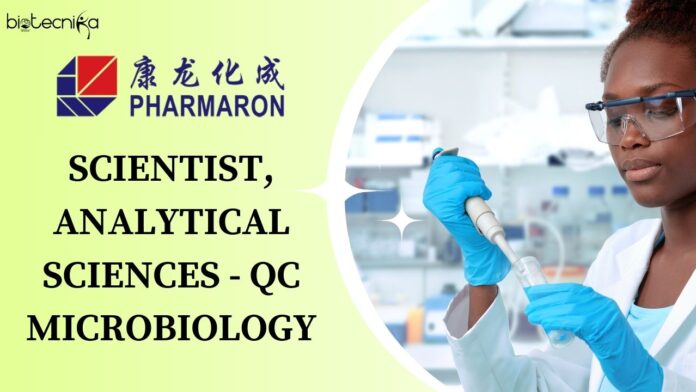 Scientist, Analytical Sciences - QC Microbiology at Pharmaron, Apply now!