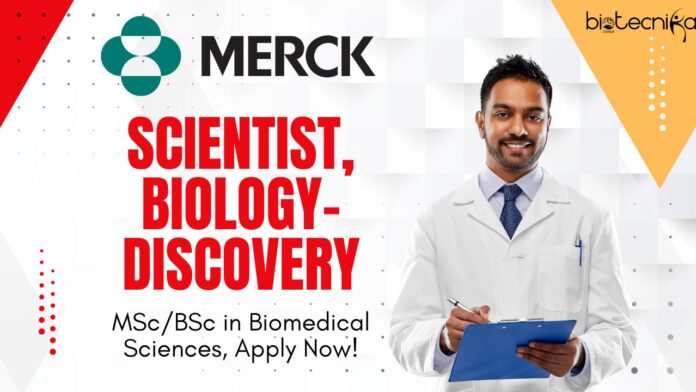 Scientist, Biology-Discovery at MSD, MScBSc in Biomedical Sciences, Apply Now!
