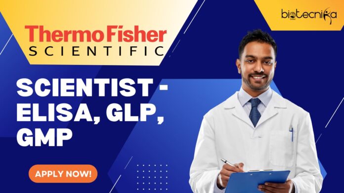 Scientist - ELISA, GLP, GMP at Thermo Fisher Scientific, apply now!