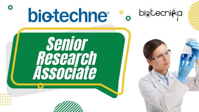 Senior Research Associate at Bio-Techne, BS Biological degree candidates apply now!