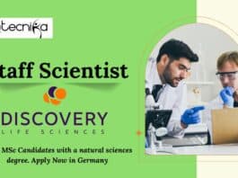 Staff Scientist Job – Discovery Life Sciences, BSc/ MSc Candidates with a natural sciences degree. Apply Now in Germany