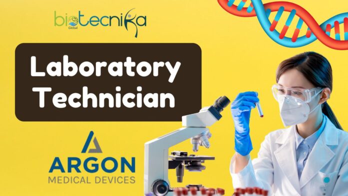 Argon Medical Hiring Laboratory Technician I in Athens, TX Apply Now!