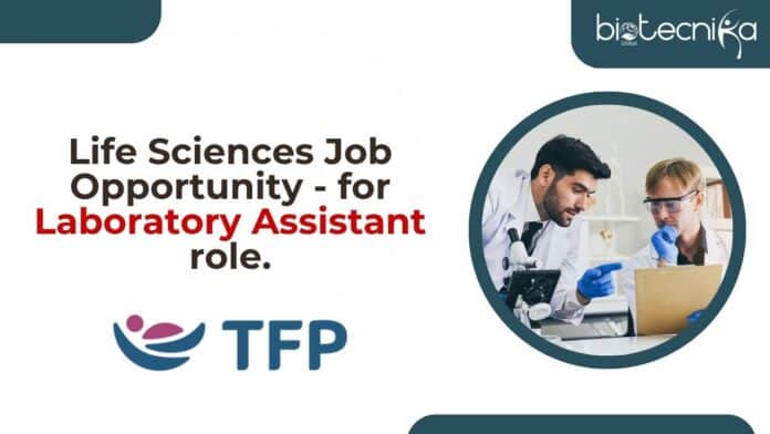 Life Sciences Job Opportunity - for Laboratory Assistant role.