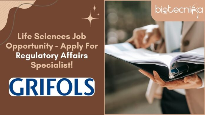 Life Sciences Job Opportunity - Apply For Regulatory Affairs Specialist!