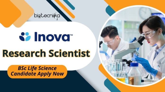 Inova Health Research Scientist Job, BSc Life Science Candidate Apply Now
