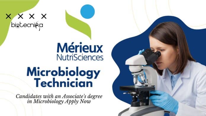 Microbiology Technician Job at Mérieux NutriSciences l Candidates with an Associate's degree in Microbiology Apply Now