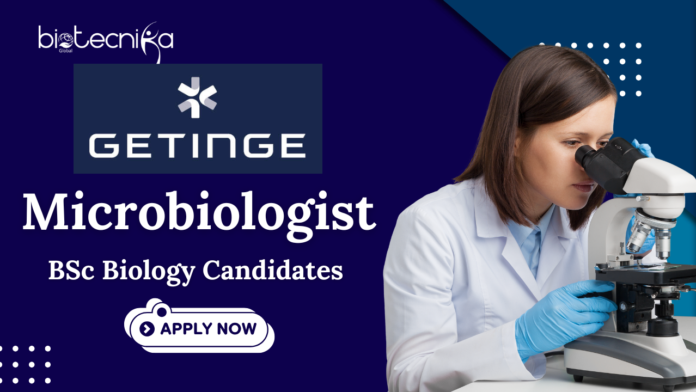 Microbiologist I at Getinge |Bachelor's degree in Microbiology Candidates Apply Now