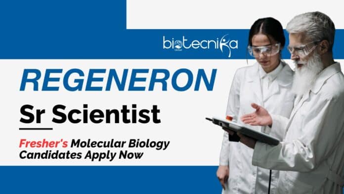 Sr Scientist at Regeneron | Fresher's Molecular Biology Candidates Apply Now