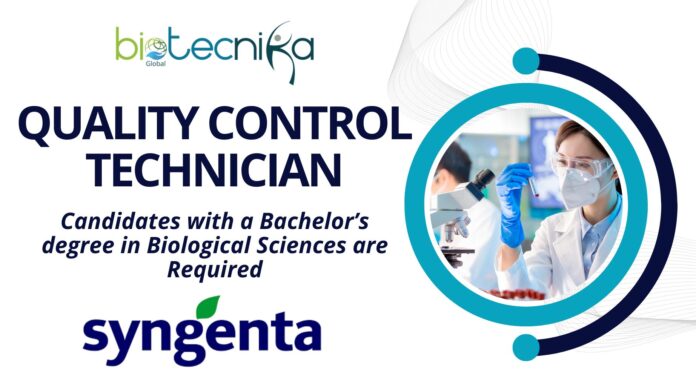Syngenta Hiring Quality Control Technician in Nampa, ID