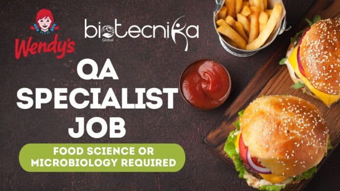 Wendy’s Restaurant QA Specialist Job – Apply in Dublin, OH