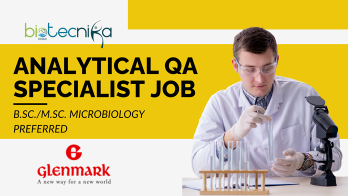 Analytical QA Specialist Job at Glenmark – Apply Now