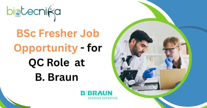 BSc Fresher Job Opportunity