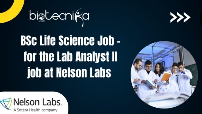 BSc Life Science Job