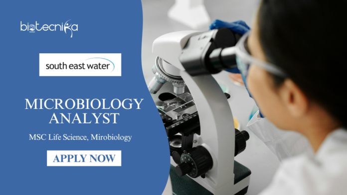 Latest Microbiology Job South East Water, Apply Now for Microbiology Analyst Position
