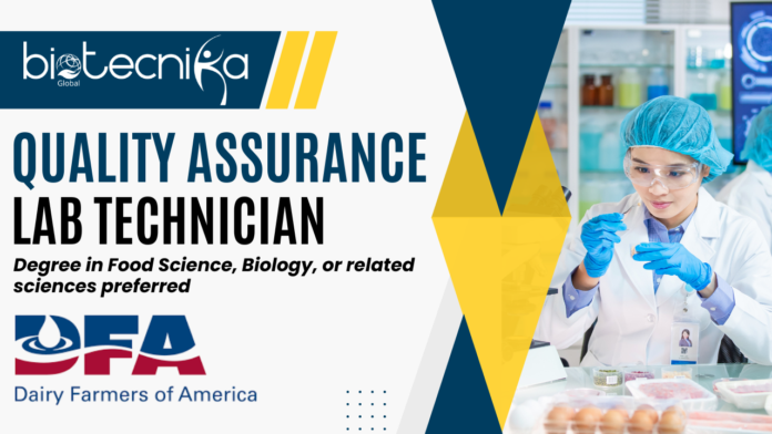 Dairy Farmers of America is hiring QA Lab Technicians in California