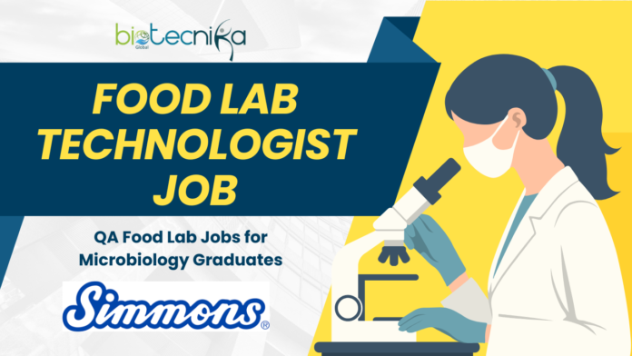Food Lab Technologist Job – QA Food Lab Jobs for Microbiology