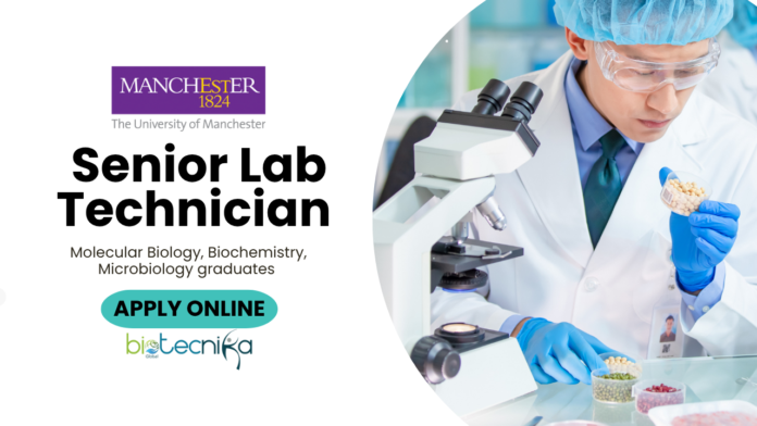 Microbiology and Biochemistry Research Job - Apply for Senior Lab Technician Role 