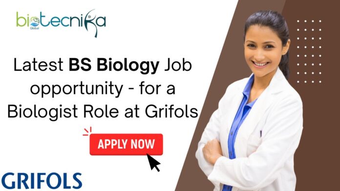 Latest BS Biology Job opportunity