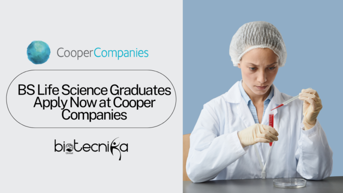 Latest Jobs for BS Life Science Graduates -  Apply now for the Laboratory Technician role at Cooper Companies