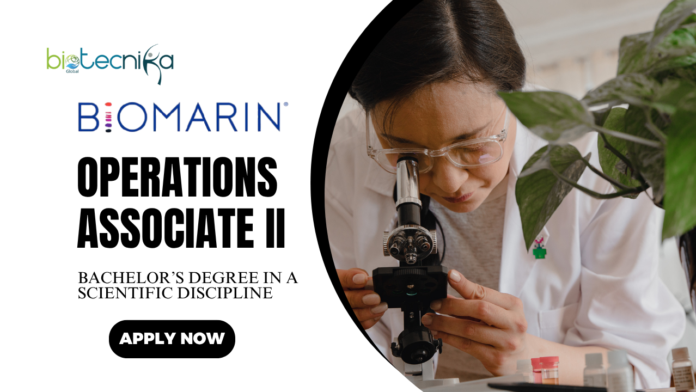BS Biology Job at BioMarin, Apply for Operations Associate II, Laboratory Operations