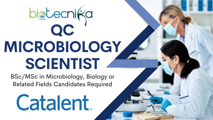 QC Microbiology Scientist Job at Catalent Apply in Maryland