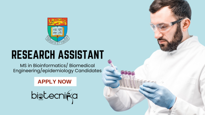 Research Assistant Jobs at HKU-Pasteur Research Pole MS Bioinformatics Graduates Apply Online 