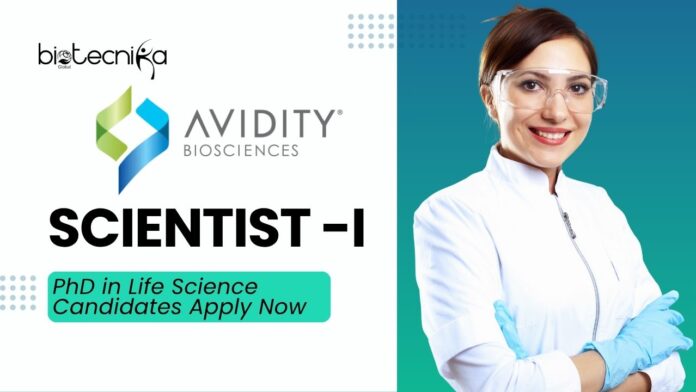 Scientist I Job at Avidity Biosciences | PhD in Life Science Candidates Apply Now