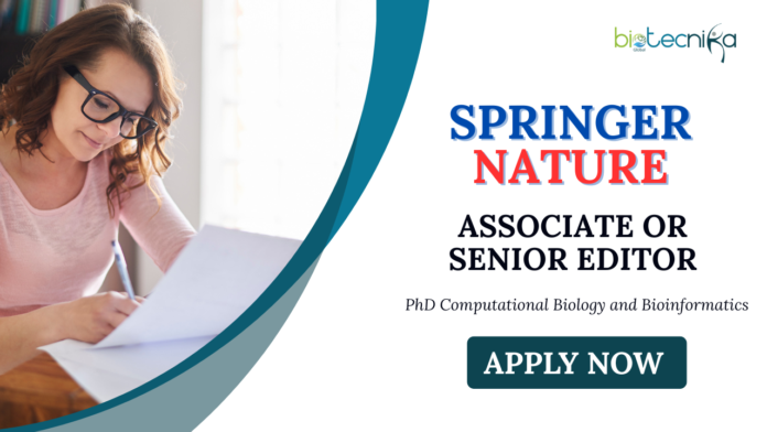 Associate Editor Jobs at Springer Nature | PhD Computational Biology Candidates Apply Now 