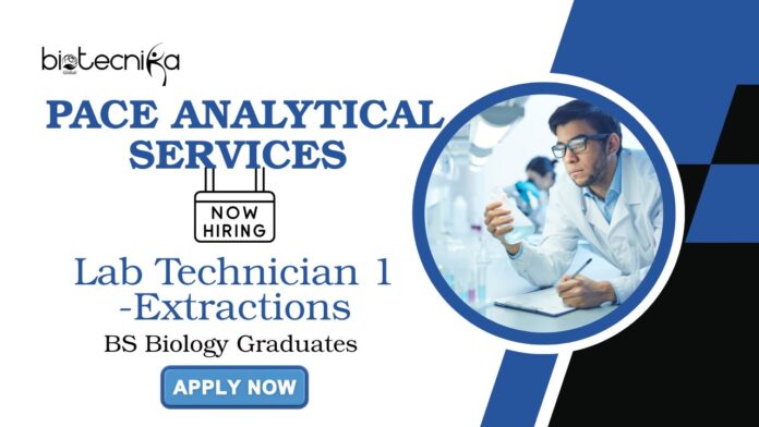 BS Biology Jobs at Pace | Apply Now For The Lab Technician 1 - Extractions Role