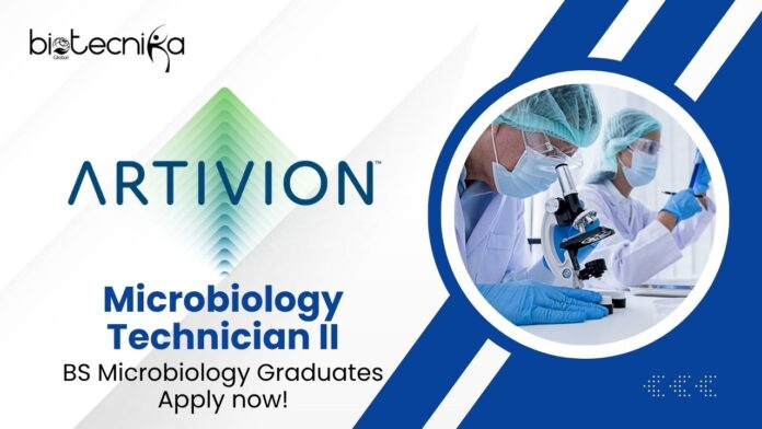 BS Microbiology Jobs at Artivion | Apply Now For The Microbiology Technician Role