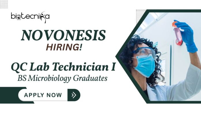 BS Microbiology Jobs at Novonesis | Apply Now For The QC Lab Technician I Role