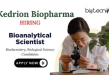 Biochemistry Jobs at Kedrion Biopharma | Apply Now for Bioanalytical Scientist Position Biochemistry Jobs at Kedrion Biopharma | Apply Now for Bioanalytical Scientist Position