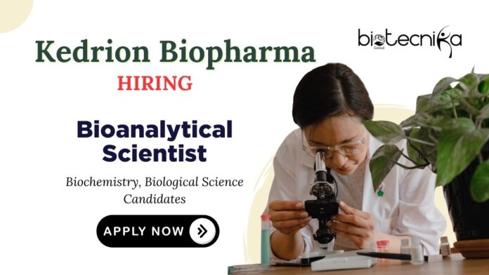 Biochemistry Jobs at Kedrion Biopharma | Apply Now for Bioanalytical Scientist Position